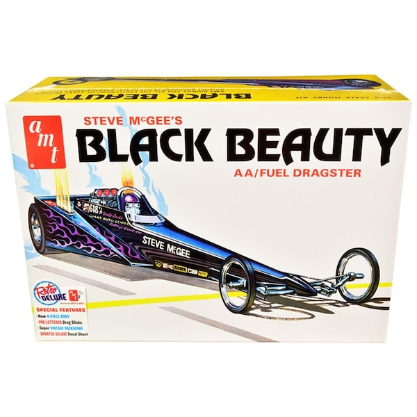 Amt 1214 Skill 2 Model Steve McGees Black Beauty Wedge AA-Fuel Dragster Kit for 1 by 25 Scale Model AMT1214 - main